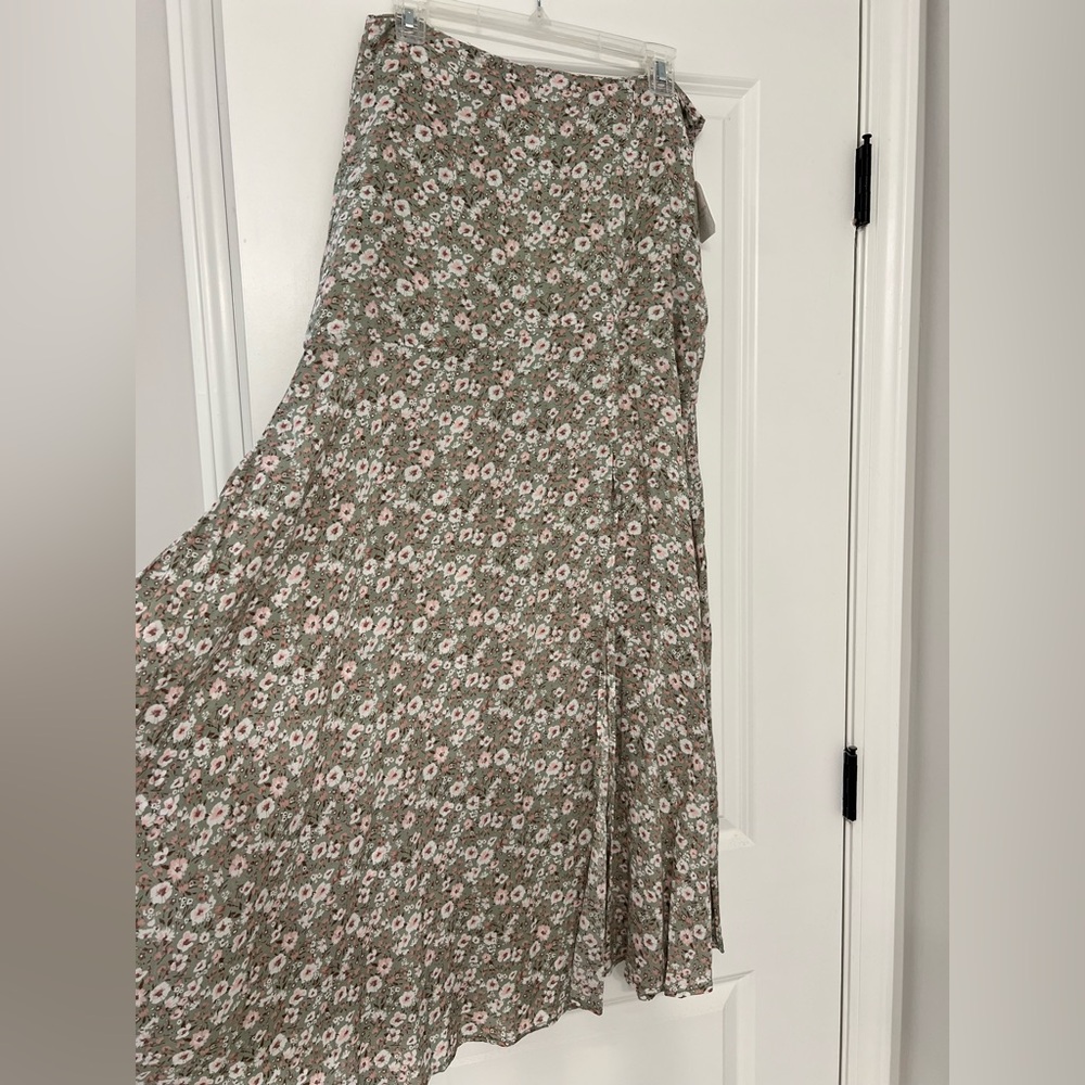 Altar'd State Green and Pink Floral Fabric